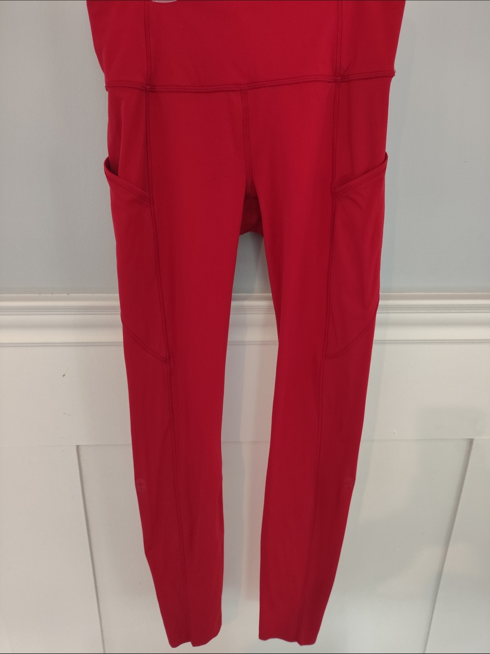 lululemon athletica Women's Red Leggings with Side Pockets